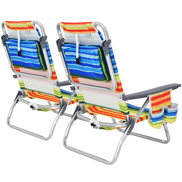 Gymax Reclining Beach Chair Wayfair